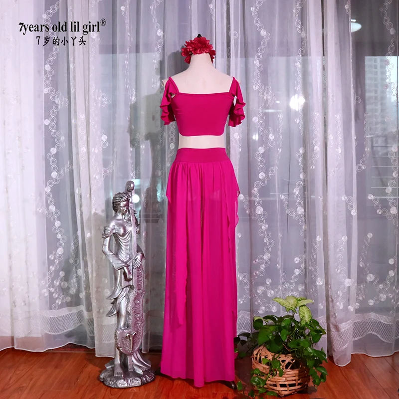 Saias de dança do ventre trajes prática de treinamento 12 - saia angular desempenho dividido para mulheres CCA13