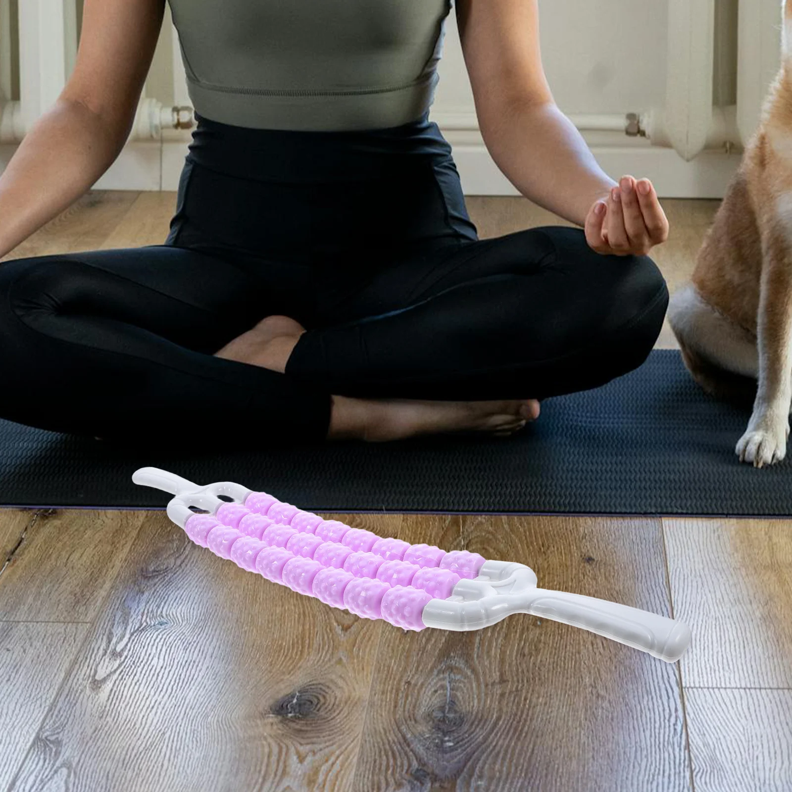 

Массажный ролик, ролик для мышц, трехрядная конструкция зубов, гибкий для восстановления послеродоги, инструмент для триггерной точки шеи, спины, ног