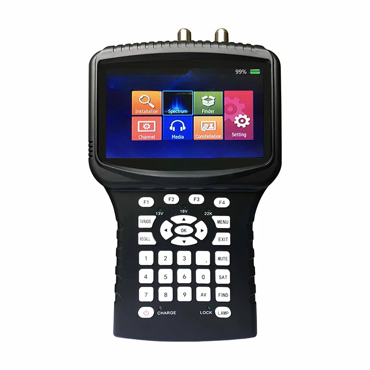 Digital Satellite & Terrestrial & Cable HD Combo Signal Meter SF-999 with 4.3 inch LCD Screen Spectrum Analyzer Speaker Torch