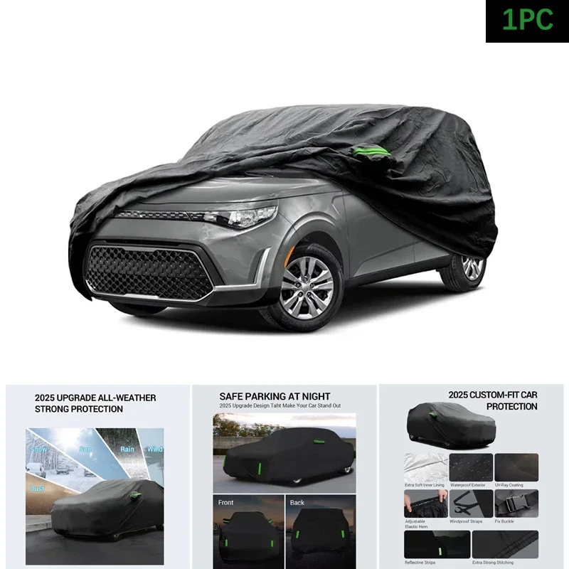 

Car Cover Custom Fit Waterproof All Weather for Automobiles Rain Snow Sun Protector Indoor Outdoor For Kia Soul 2010-2025