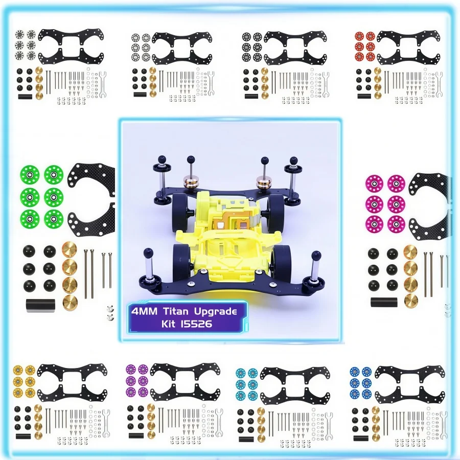 1SET VZ Chassis Front/Rear Bumpers + Lock Nuts, Part Number 15526，For RC MINI 4WD For Tamiya Car Crawlers Carbon Fiber