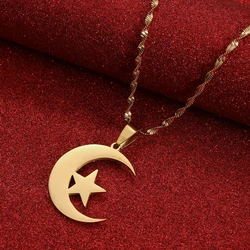 Stainless Steel Islamic Symbol Men Women Islam Muslim Jewelry