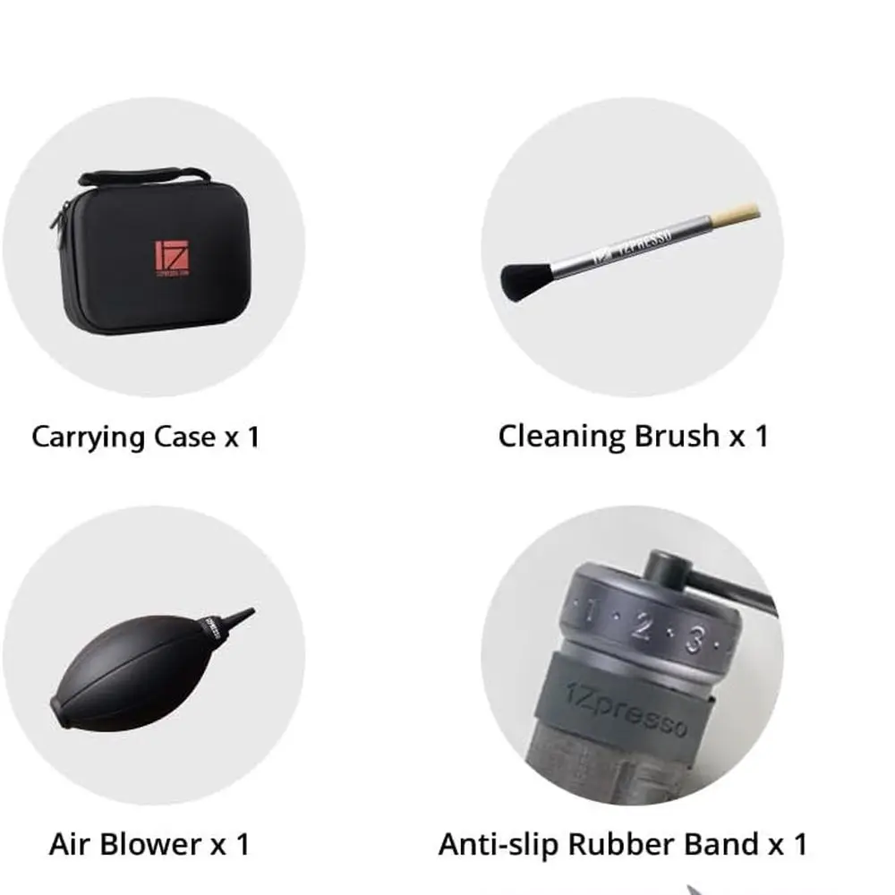 Manual Coffee Grinder Silver, Stainless Steel Conical Burr, Foldable Handle, Adjustable Grind Setting, Portable Grinder with Car