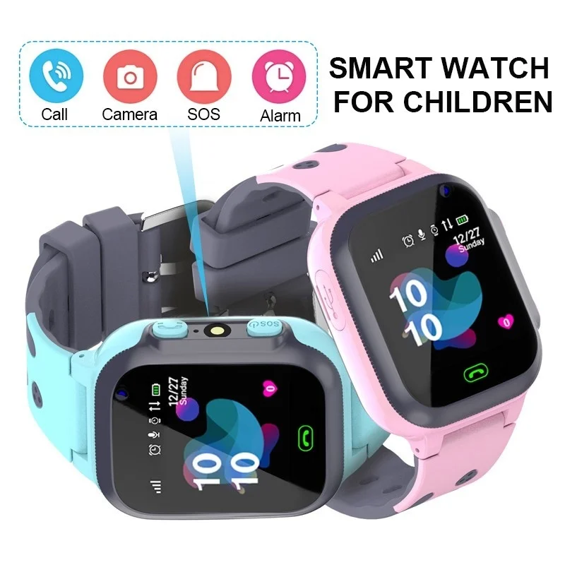 Reloj inteligente antipérdida para niños y niñas, dispositivo con tarjeta SIM, llamadas, GPS, resistente al agua, rastreador de ubicación