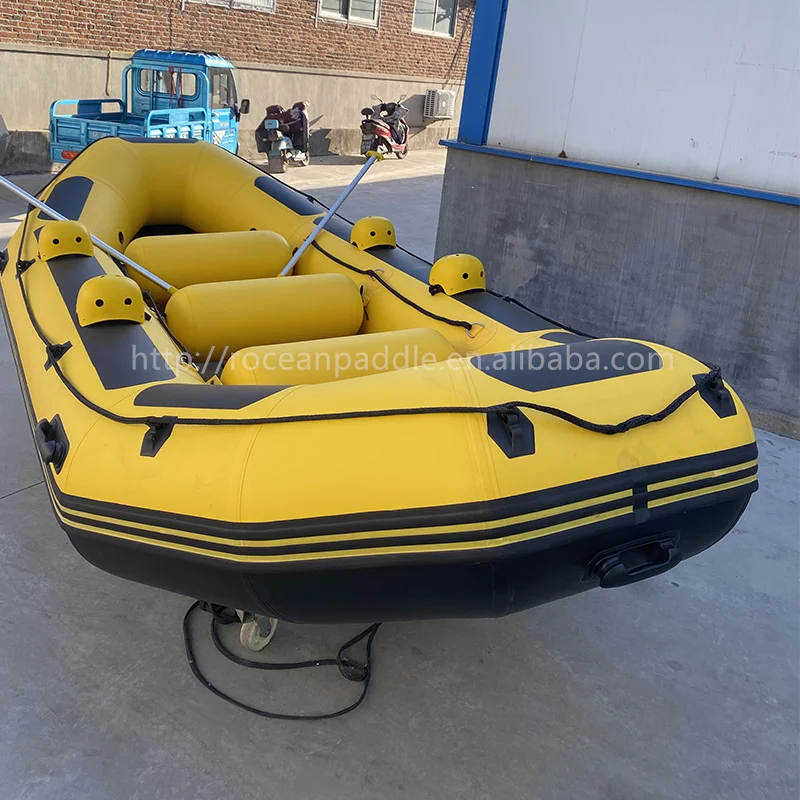

15ft 450cm Self-Bailing PVC Hypalon Inflatable River Whitewater Rafting Boat Good Price Quality Outdoor Activity Drifting