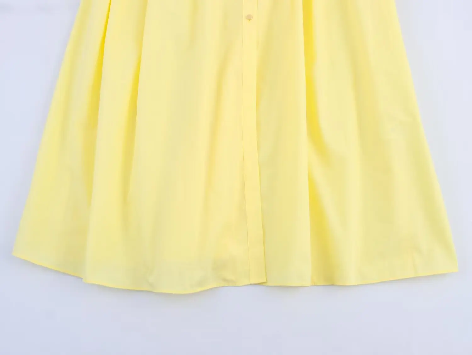 Maxdutti 북유럽 미니멀리스트 옐로우 포플린 드레스 프랑스어 우아한 통근 캐주얼 셔츠 드레스 여성 이브닝 드레스 파티 드레스 V