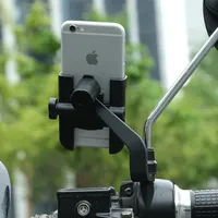 Aluminum Alloy Motorcycle Bike Phone Holder GPS Bracket Mount Clip Support Moto Mirro Handlebar Mount For Xiaomi iPhone