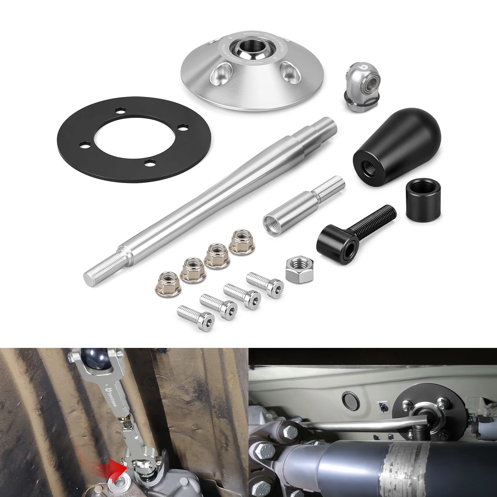 

Регулируемый короткий рычаг переключения передач и комплект соединительных шарниров для BMW E46 E36 E39 E60 E61 Z3 E36, автомобильные аксессуары