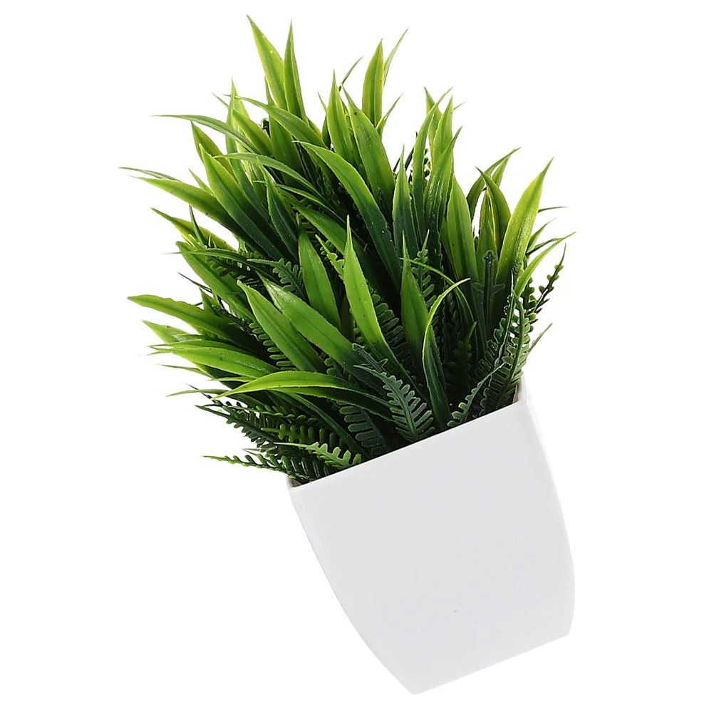 

Desktop Artificial Potted Plant Office Plants Indoors Houseplant Succulents Pp Decor for Bathroom