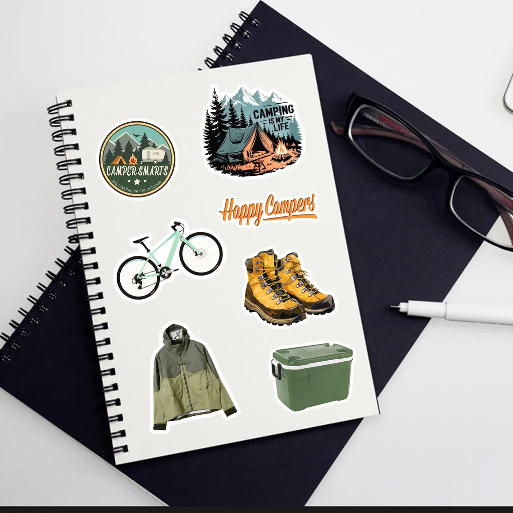 50 Pieces New Outdoor Camping Stickers - Waterproof Decor Decals for Camping Tents, Cars, Phones BulingBulingStickers Store
