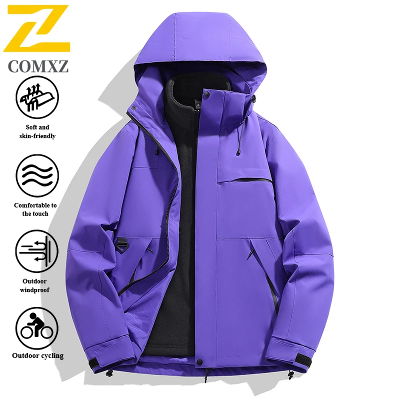

2025 New Men Charge Jacket Hard Shell Windproof Waterproof Wear Resistant Hooded Coat Outdoor Camping Hiking Technology Clothing