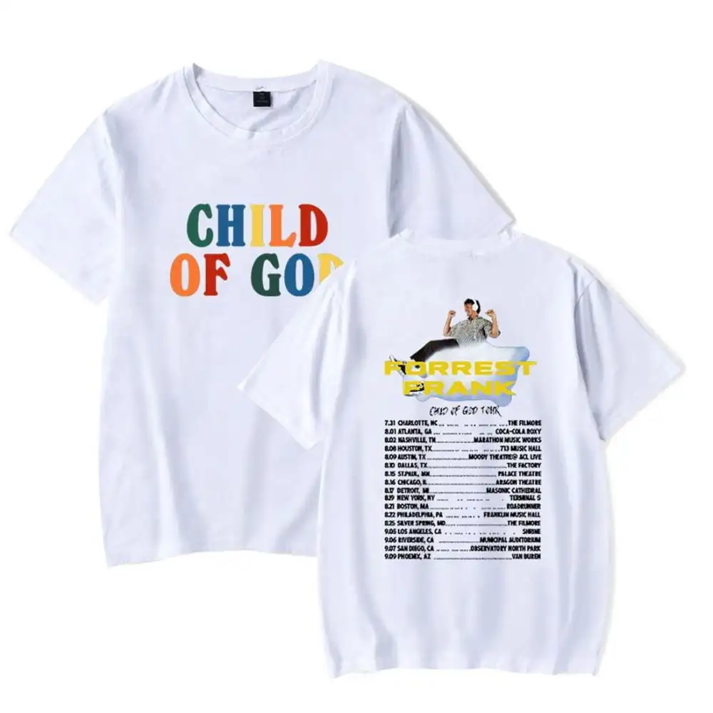 Forrest Frank Child of God Tour Merch Short Sleeve T-shirt Unisex Fashion Crew Neck Top Short Sleeve Breathable T Shirt Tops