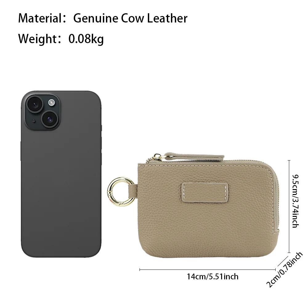 Royal Bagger Coin Purse for Women Genuine Cow Leather Fashion Thin Card Holder Small Storage Bag Girls Change Pouch Wallet 1542