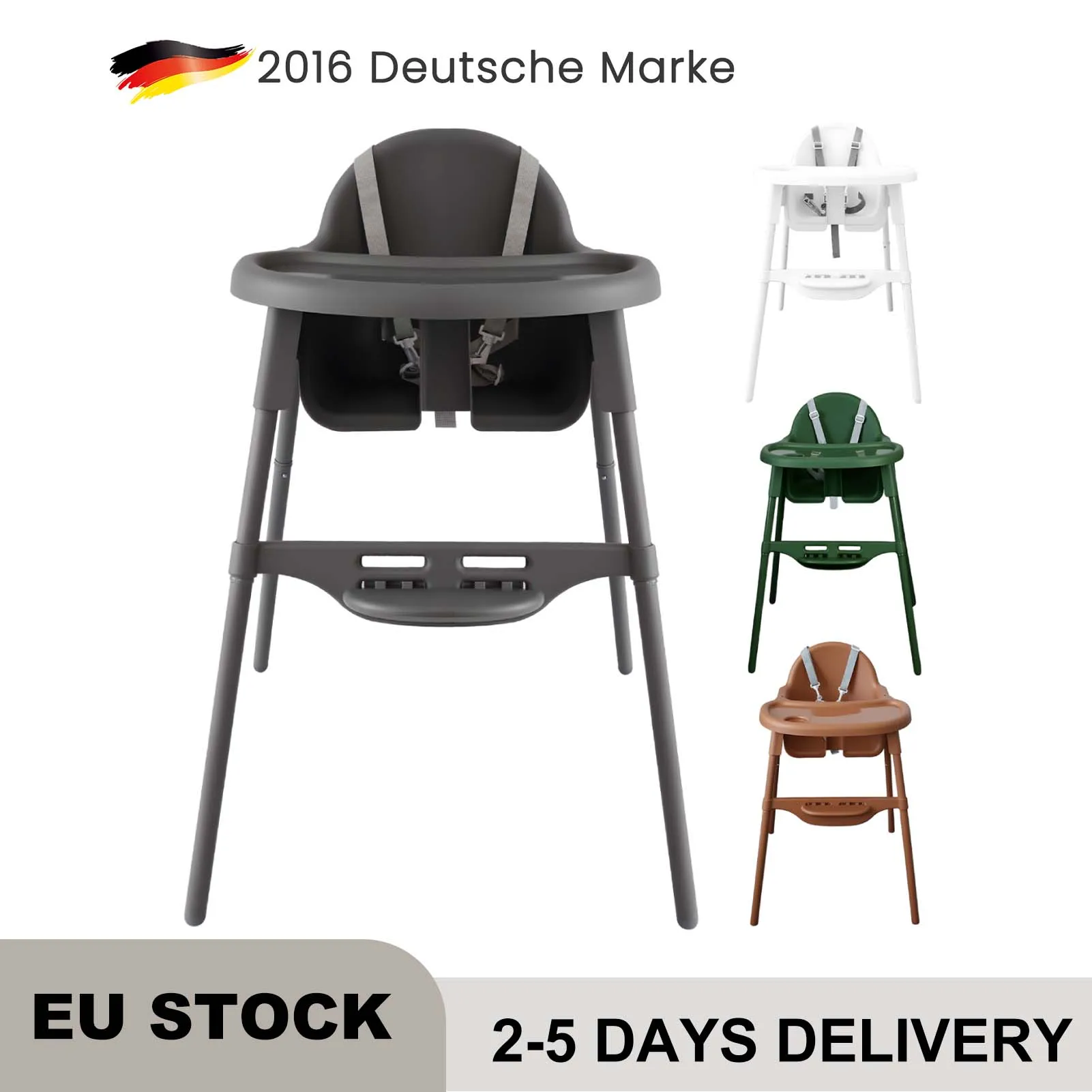 YALION Babyhochstuhl (6-36 Monate)Babysitz Hochstuhl  ütterung stuhl mit Tablett , Höhenverstellbarer leicht zu reinigendes Fütterungsdesign