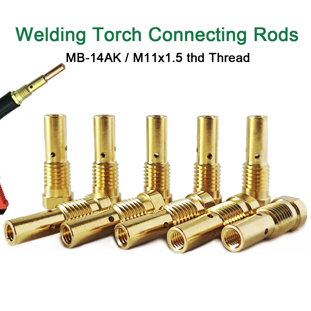 Welding Replacement 14AK MIG/MAG Gas Nozzle Holder With M11x1.5 Thd Thread Welding Torch Connecting Rods For Binzel MB-14AK