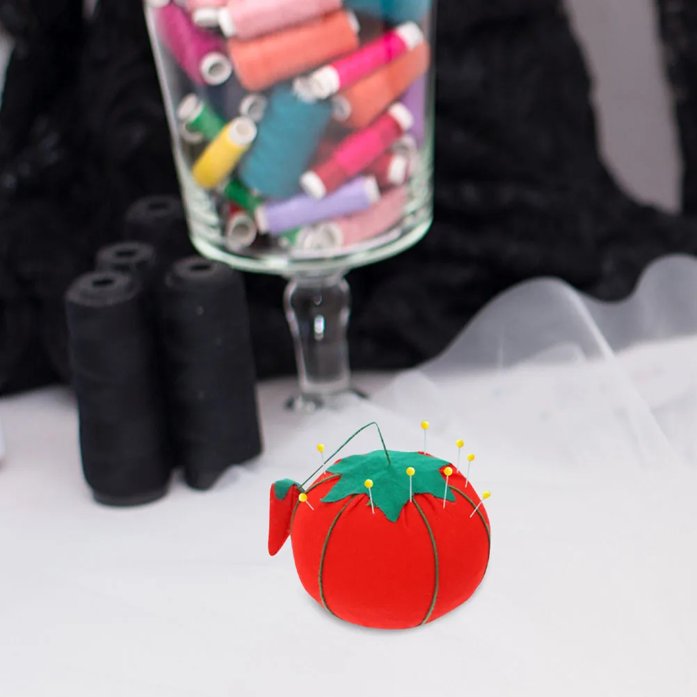 

12 Pcs Cushions Embroidery Accessory 5 5cm Needle Thread Bag Cute Tomato Shaped Sewing Embroidery Compact Reusable Holder