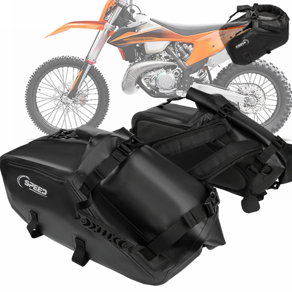 Motorcycle Side Bag Waterproof Travel Luggage Bag Saddlebags Universal for Honda Rebel CMX300 500 for Kawasaki KLR650 for Yamaha