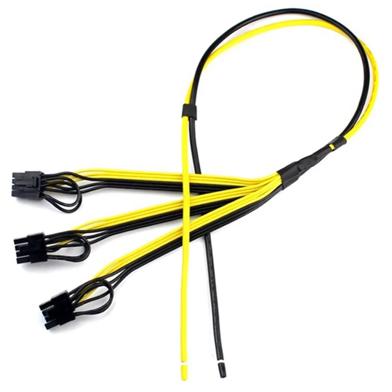 10Pcs Power Cord 6+2 Pin Card Line 1 To 3 Miner Graphics Card Line Adapter Cable Splitter Line