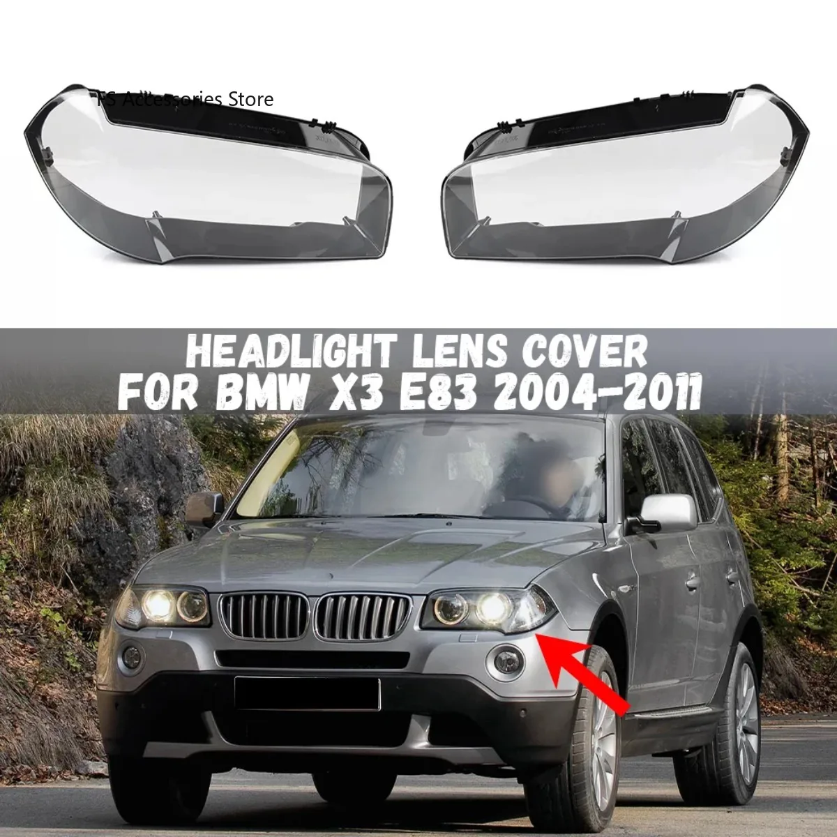 

Автомобильные фары, крышка объектива, абажур, прозрачный корпус для BMW X3 E83 2004-2011, крышка передней фары, корпус