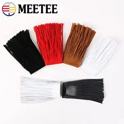 2Meters Meetee 10-30cmx3mm Leather Suede Tassel Fringe Lace Ribbon for Handbag Clothing Dresses Decor DIY Sewing Accessories