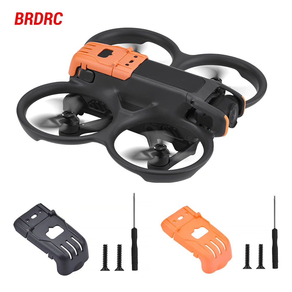 BRDRC Battery Cover for DJI Avata 2 Drone Lightweight Battery Protection Bracket Anti-drop-off Clip Fixed Buckle