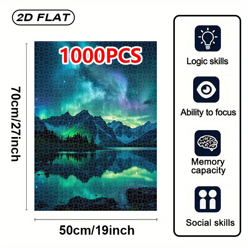 1000pcs Sky Symphony Themed Jigsaw Puzzle - 19x27 Picture with Vibrant Colors Suitable for &, Challenging DIY Building, /Easte