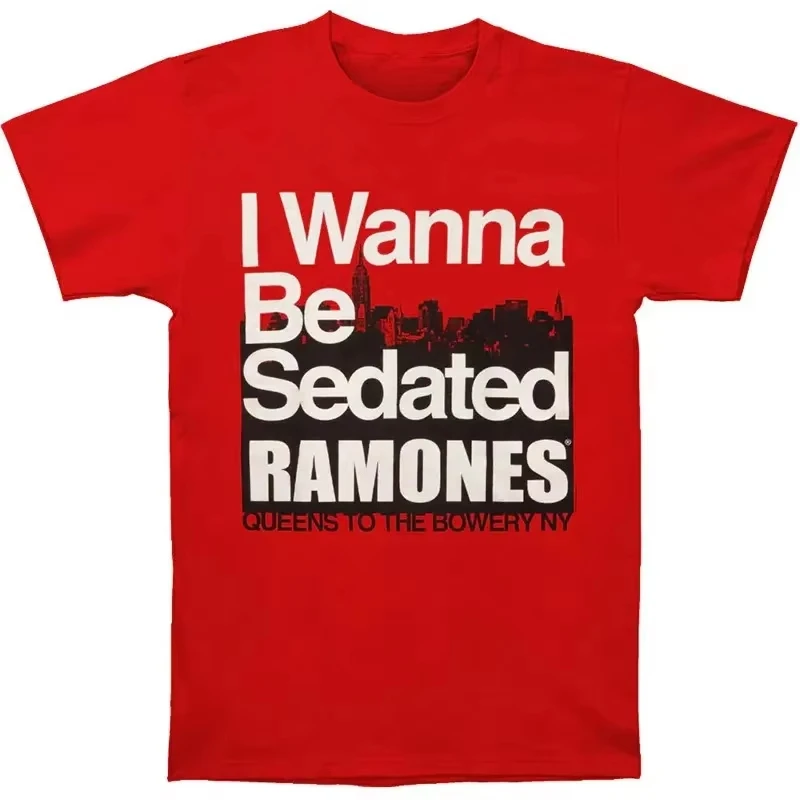 2026 Hot Summer The Ramones Legendary American Punk Band Rock Music Print Short-Sleeved T-Shirt Suitable