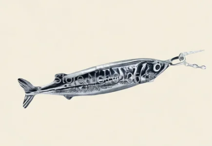 Sardine Fish Necklace Cute Boho Pilchard Animal Pendant Gothic Ocean Jewelry