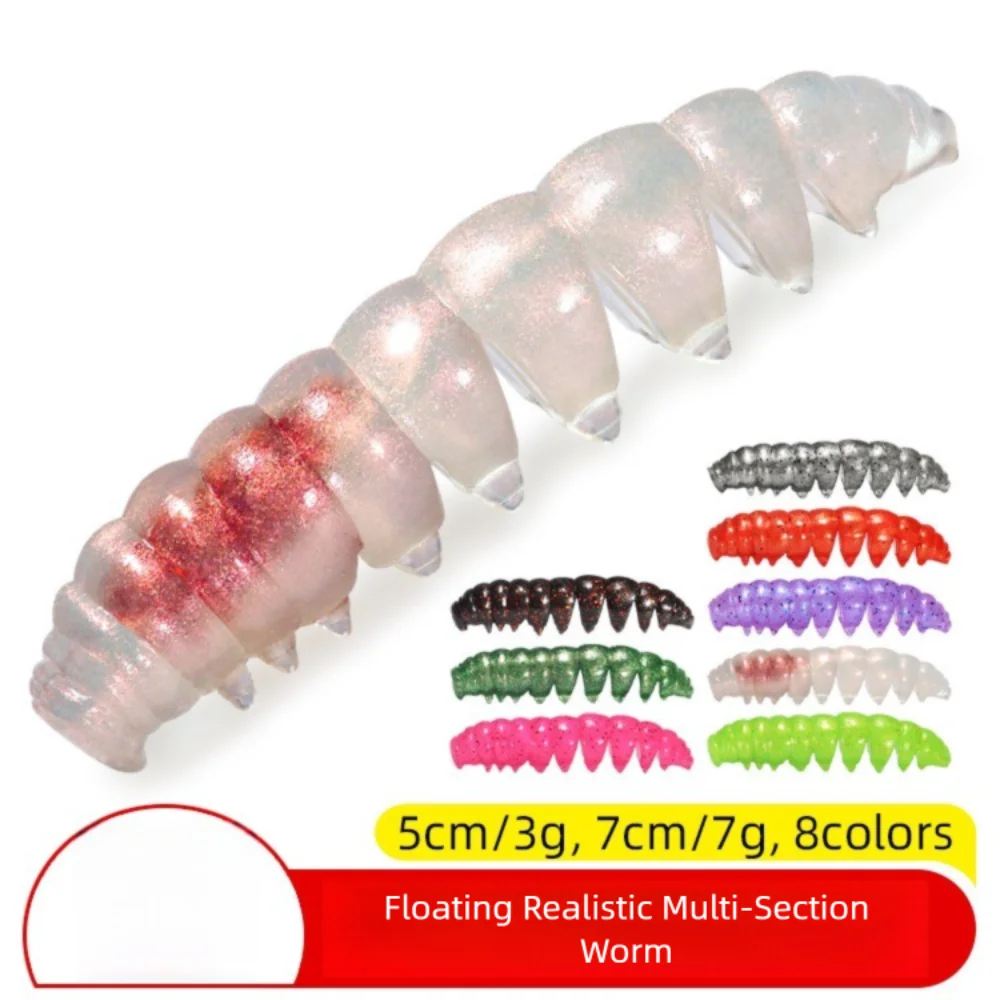 

6/11pcs TPR Material Spinpoler Poor Worm Segmented Body 6/11pcs Set Soft Bait Freshwater Use Saltwater Use Ned Fishing Tackle