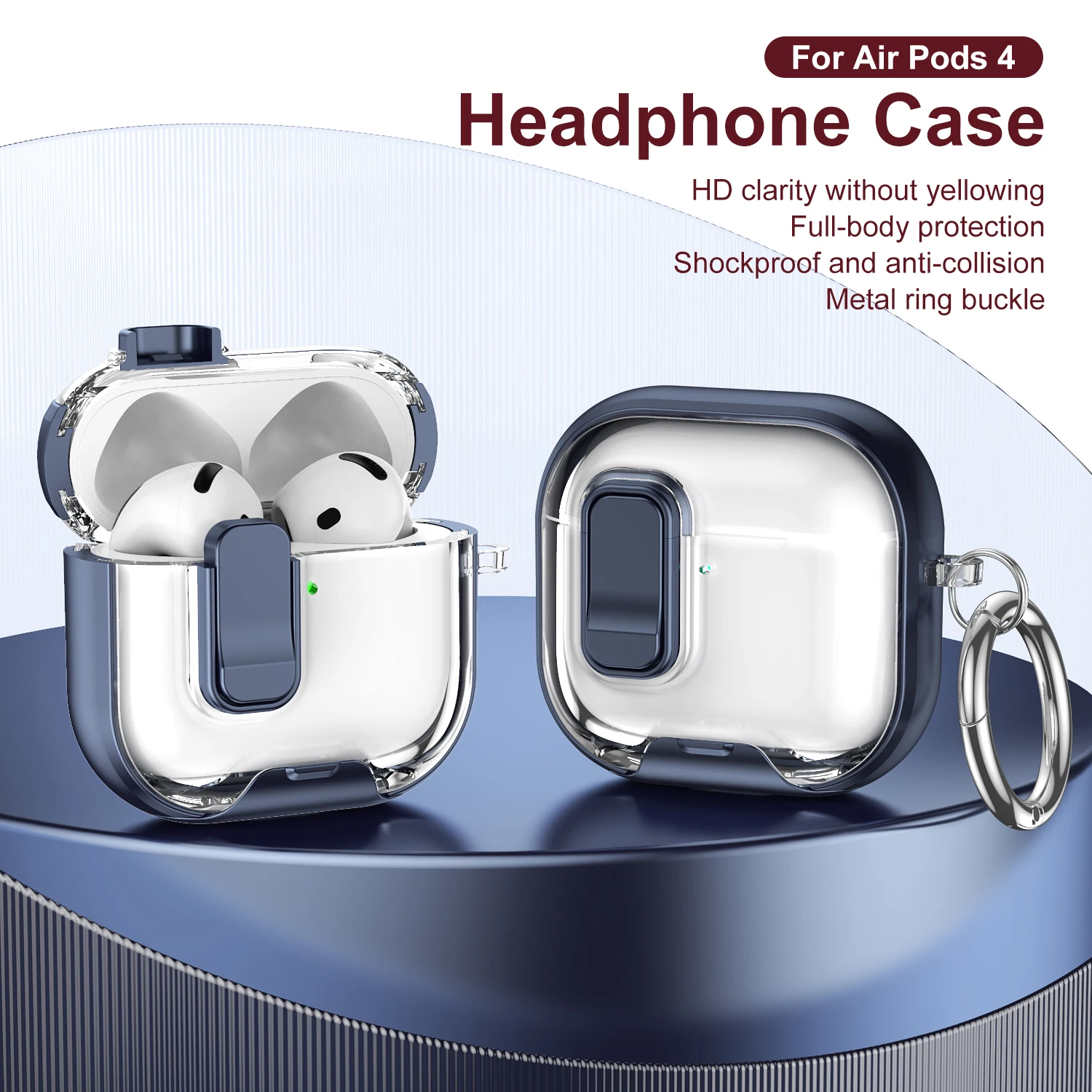 غطاء حماية مضاد للصدمات لسماعات الأذن لأجهزة AirPods Pro 3 2 لأجهزة AirPods 4 متوافق مع حافظة Apple AirPods Pro 2 Air Pods 4 #3