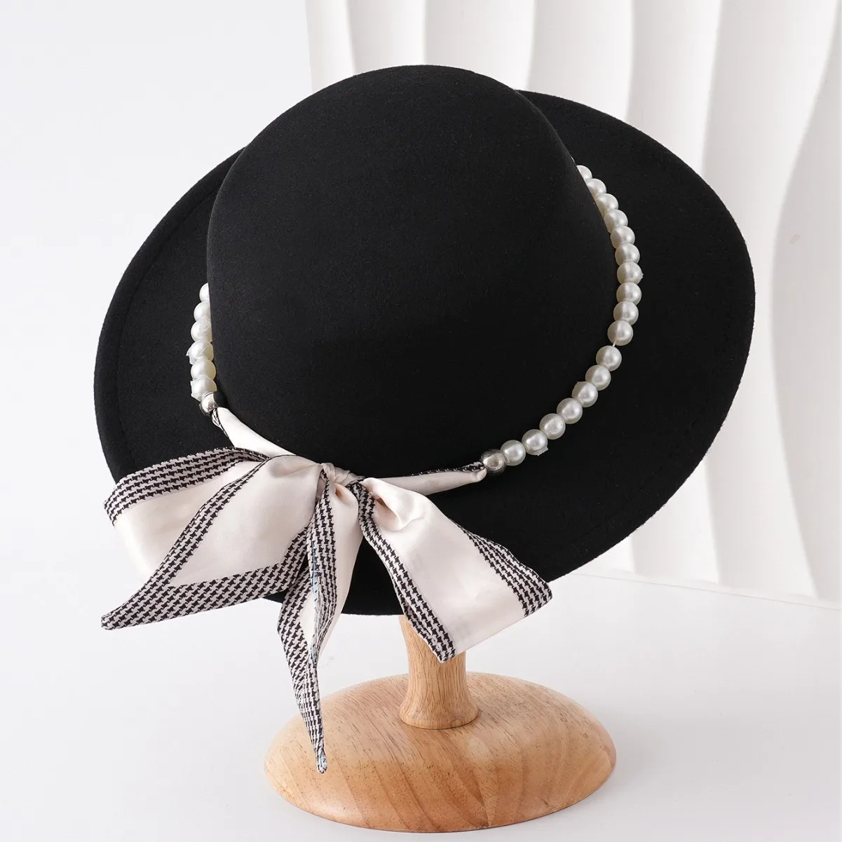 

Черные фетровые цилиндры HongLuan, ковбойская шляпа Fedora для женщин и фетровые чародеи, элегантные женские шляпы, вечерние кепки с плоскими широкими полями для мужчин