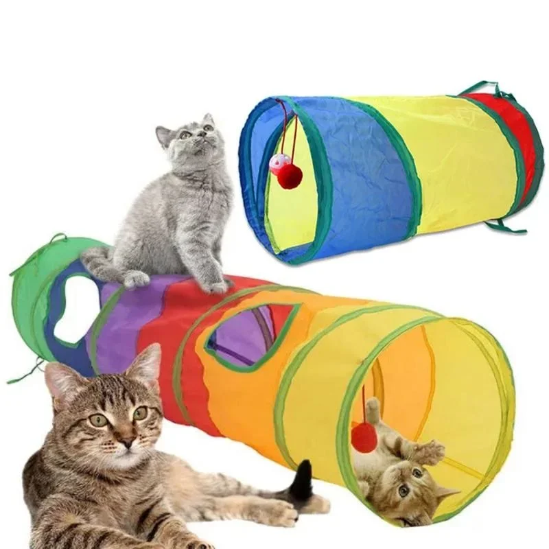 Cat Tunnel Eco Friendly Interactive Cat Toy Pet Play Tunnel For Little Cat Kitten Dog Puppy Rabbit Pets Accessories