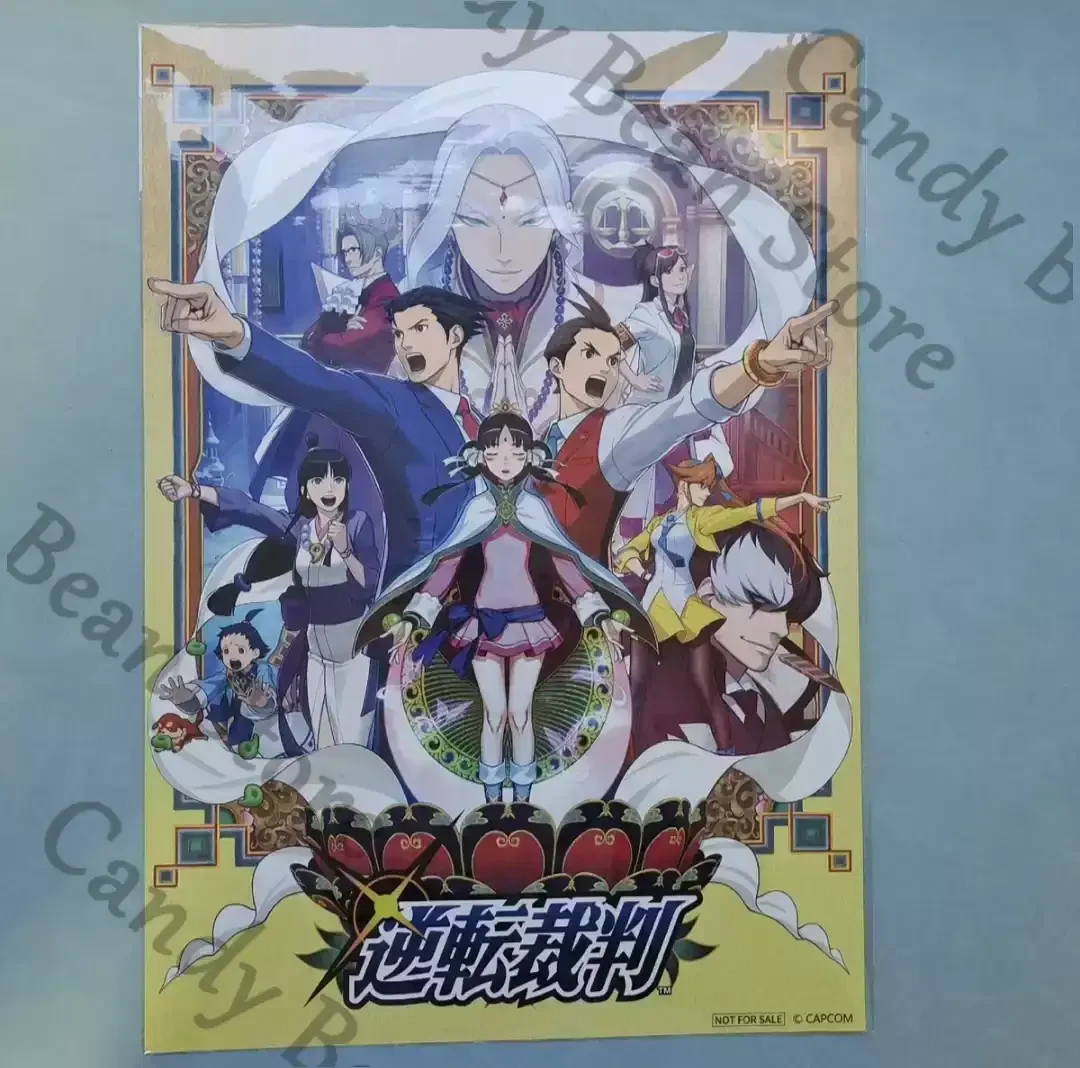 Nouveau Set de Table en Papier Anime Authentique Ace Attorney Phoenix Wright Miles Edgeworth Nahyuta Sahdmadhi – Dessin Animé, Décoration et Cadeau