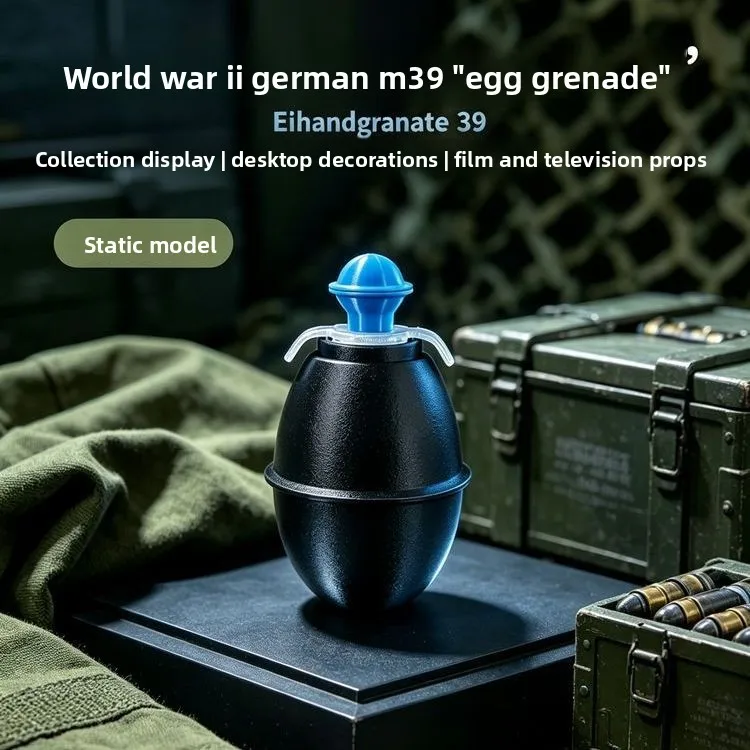 3D Printed M39 Egg Shaped Model with Stretchable Static Non Functional Film and Television COS Prop Model