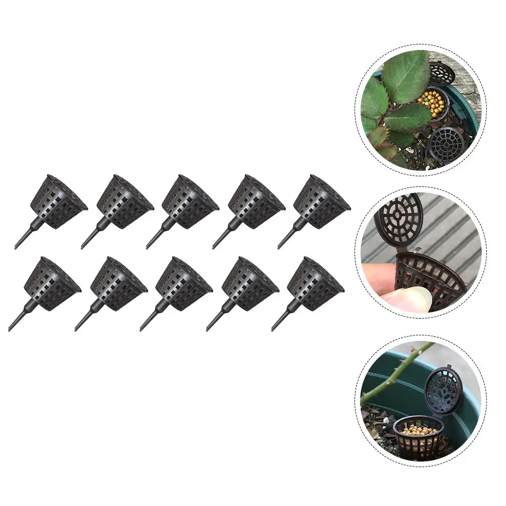 

22Pcs Premium Plastic Basket Plant Growth Containers with Tip for Easy Soil Insertion