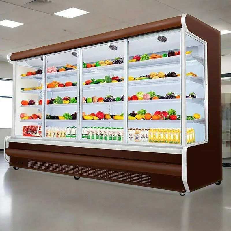Fruit and vegetable fresh-keeping cabinet, air-cooled and frost-free air curtain cabinet, supermarket convenience store