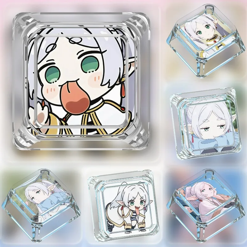 

Frieren: Beyond Journey's End Keycaps Frieren Anime Custom Artisan Point Key Cap Transparent Original Mechanical Keyboard Keycap