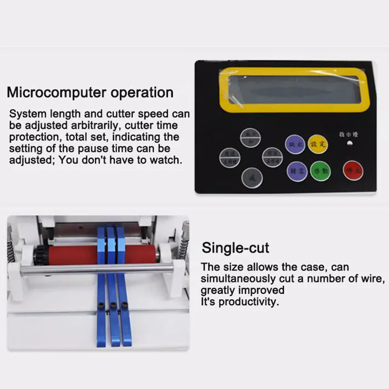 

MD-4D160 Automatic Computer Cutting Machine Multifunction Desktop Heat Shrink Tube Cutter Suitable For PVC / ABS Silicone Tubing