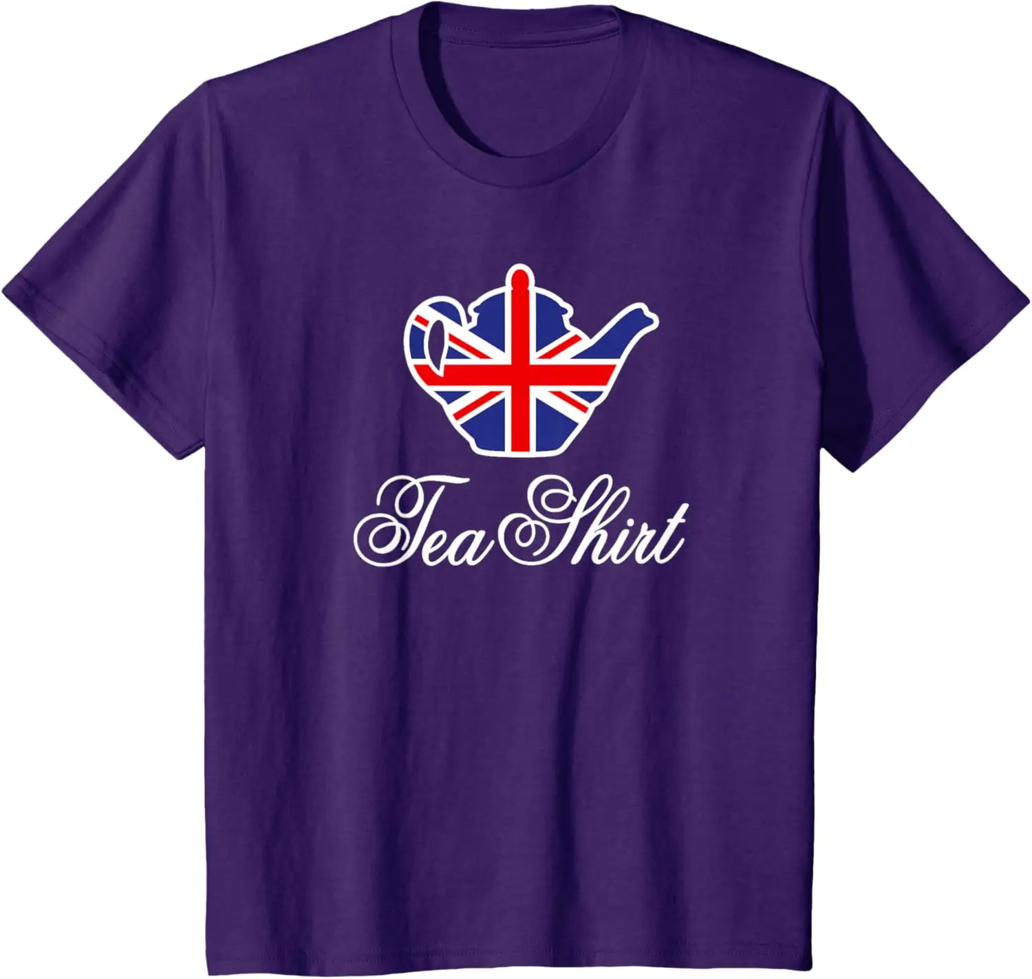 Funny British Tea Shirt UK teapot Union Jack flag tea pun T-Shirt