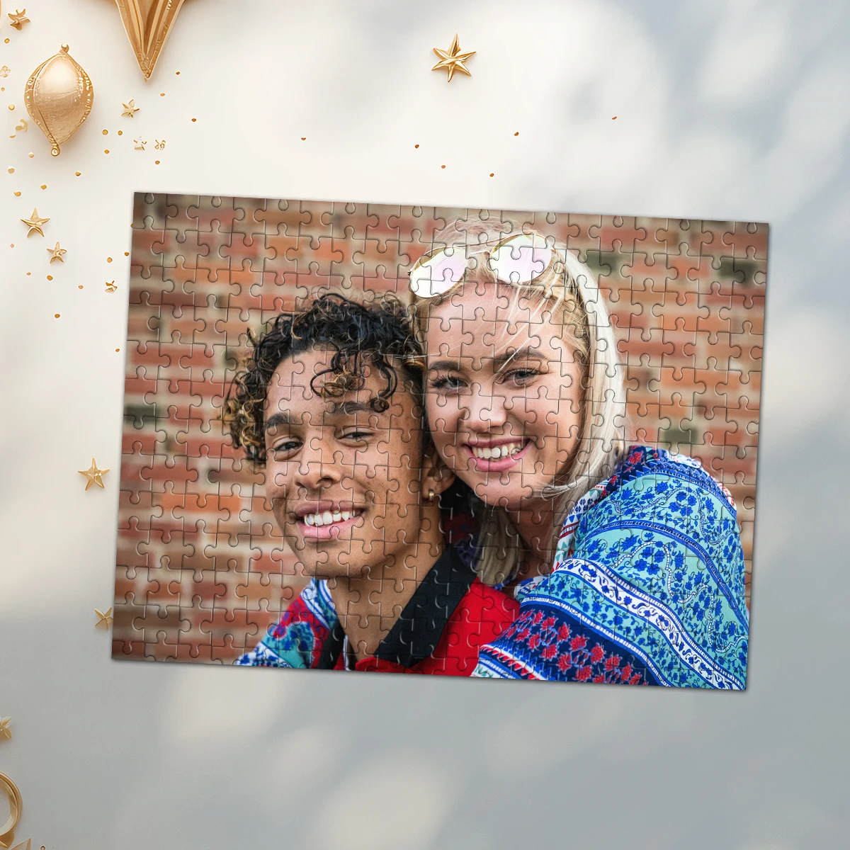 35/300/500/1024pcs Puzzle Foto Kustom Pribadi Pasangan Hadiah Ulang Tahun Buatan Tangan Kustom Hadiah Pribadi Kenang-kenangan Perayaan C