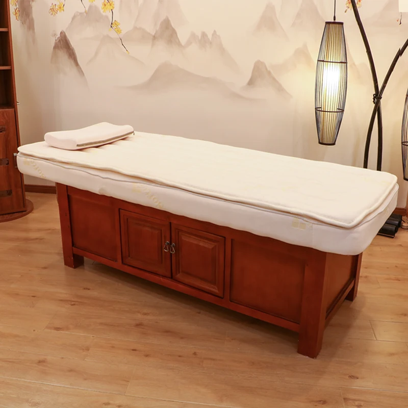 

Solid wood latex beauty bed beauty salon special multi-functional massage bed physiotherapy bed traditional Chinese medicine