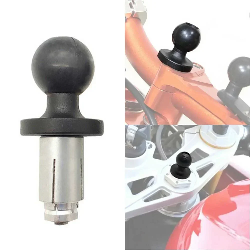 

Motorcycle Front Fork Stem Base Ball Adapter Rubber With Balls Head For RAM Mount Fixed Kit Replacement