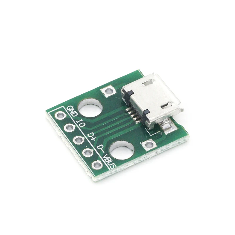 10 stücke Micro USB Zu DIP Adapter 5pin Buchse Modul Board Panel Weibliche 5-Pin Pinnwand B Typ PCB 2,54 MM