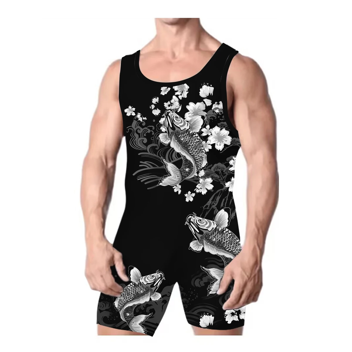 Men's wrestling sportswear tights jumpsuit triathlon clothing children's teenagers competition fitness suit