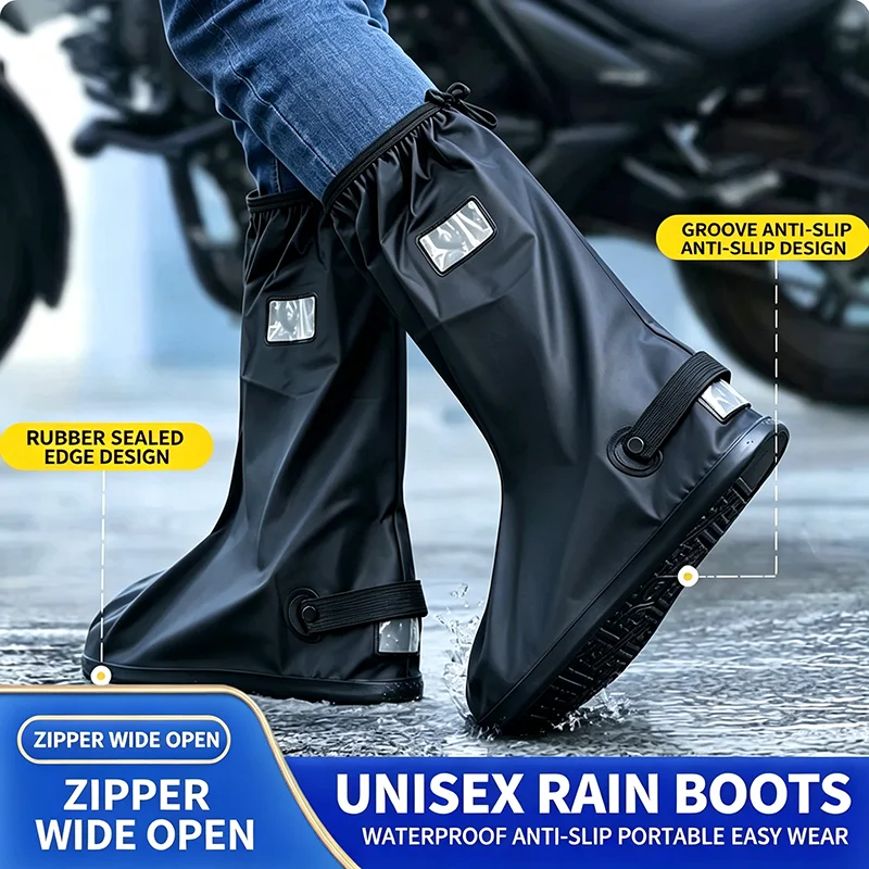 Wasserdichte dicke Schuhüberzieher für Regen, Regenstiefel PVC rutschfeste Schuhüberzieher, wasserdichte Schuhe für Erwachsene