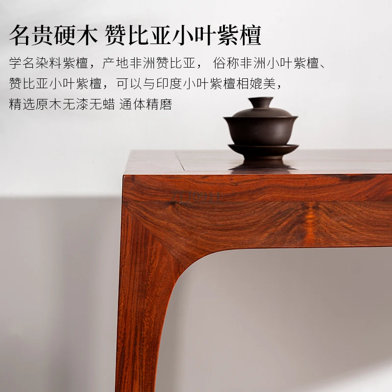 طاولة قهوة صينية جديدة خالية من الشمع وخالية من الطلاء، وطاولة شاي عالية القدم، وأثاث غرفة المعيشة