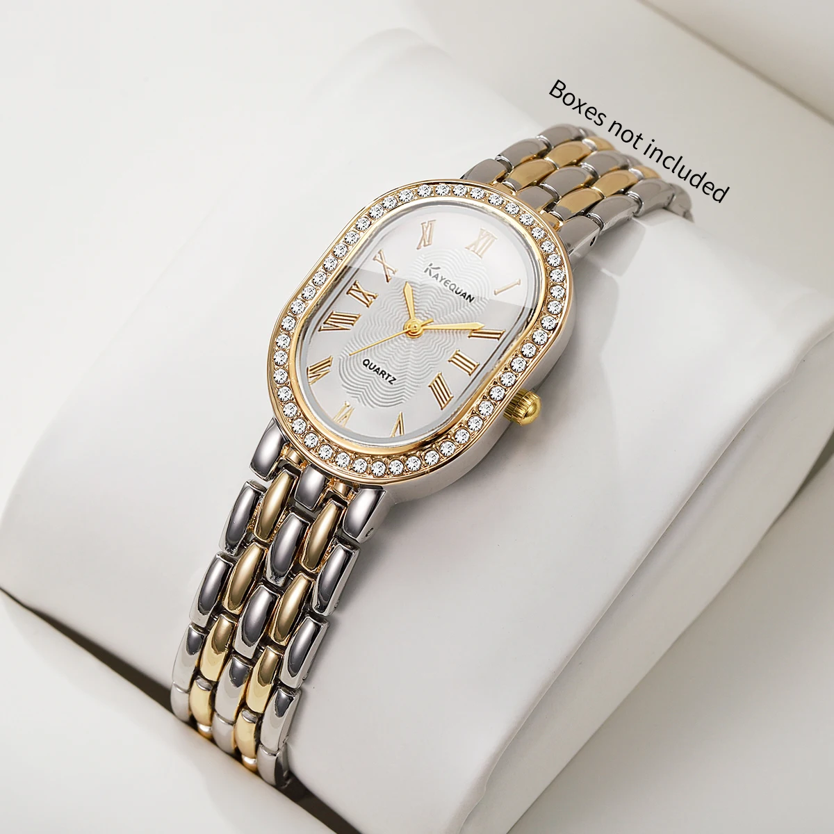 Elegant Rhinestone Roma Dial Women Quartz Watch Luxury Stainless Steel Band Ladies Wristwatches Relogio FemininoWithout Box