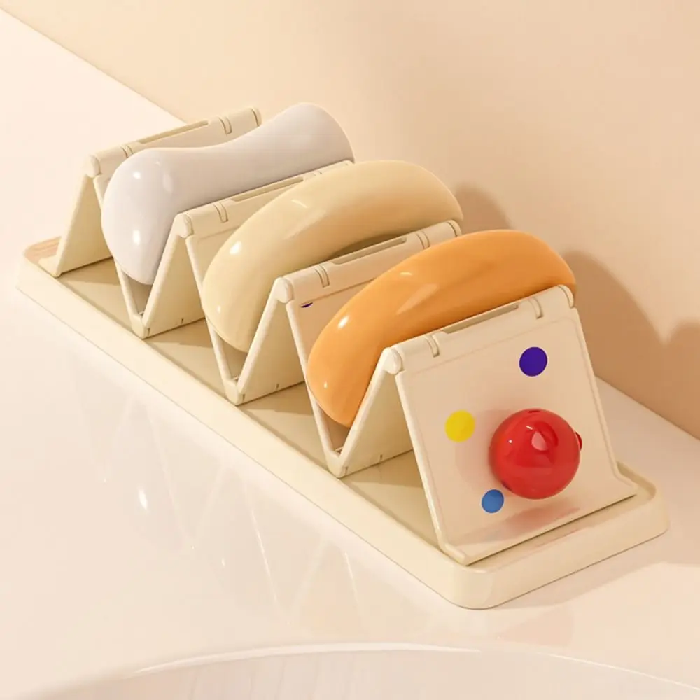 

Выдвижной W-образный держатель для мыла, складная компактная пластиковая мыльница, нескользящий водонепроницаемый лоток для хранения мыла, отель