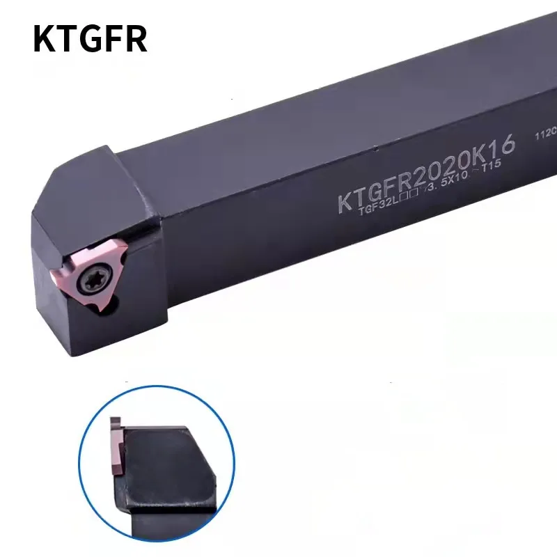 1Pcs KTGFR1010H16 KTGFR1212H16 KTGFR1616H16 KTGFR2020K16 KTGFR2525M16 External Turning Tool Holder CNC Lathe Tool Accessorie