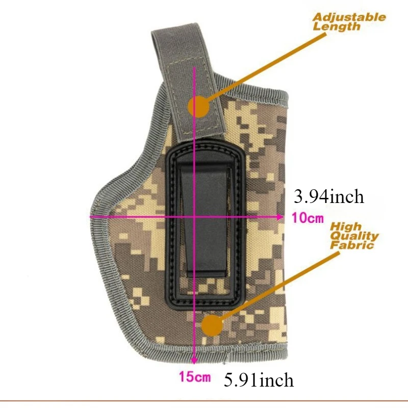 1PC Jungle Pistol Holster Outdoors Hidden Color Waist Cover Military Green Tactics Oxford CS Field Operations Hunting Camouflage